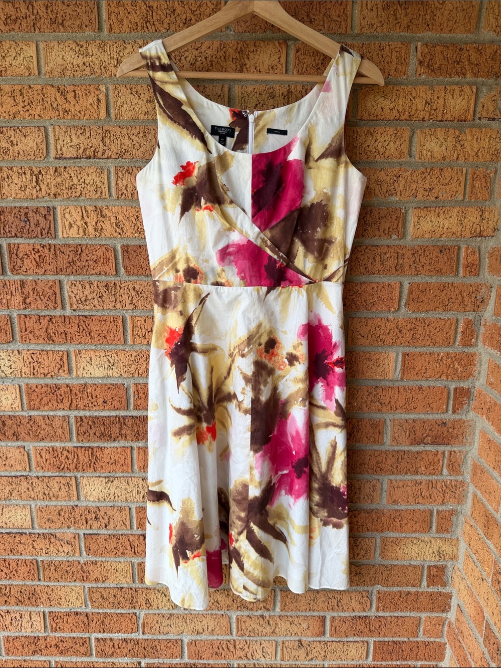 Talbots Wrap Style Sleeveless Dress Size 4P Petite